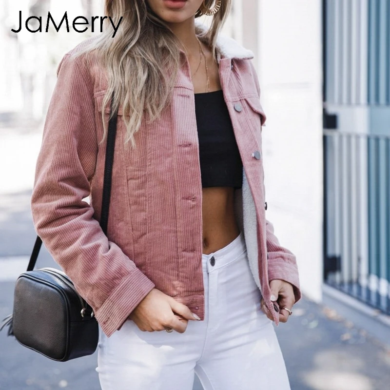 JaMerry модная Зимняя шерстяная Женская куртка пальто ягненка повседневные