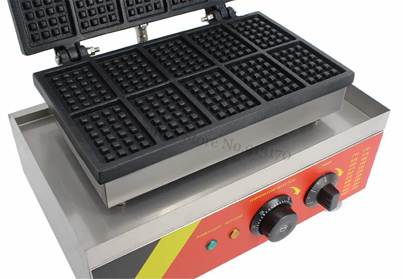 Промышленная вафельница электрическая прямоугольная 10 форм 220 В/110 В