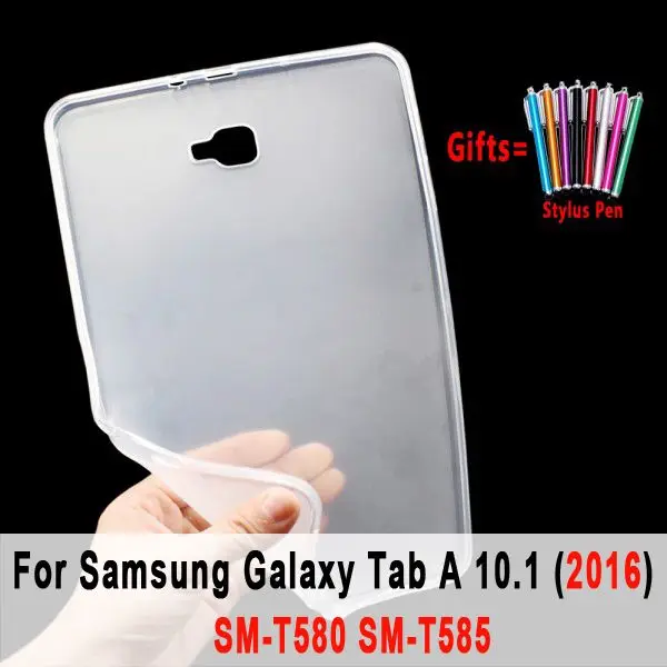 SM-T580 SM-T585 Case Ультра тонкий чехол для samsung Galaxy Tab A 10,1 SM-T515 SM-T510 T515 T510 SM-T580 SM-T585 T580 T585 крышки Чехлы из ТПУ Капа - Цвет: SM-T580 SM-T585 Case