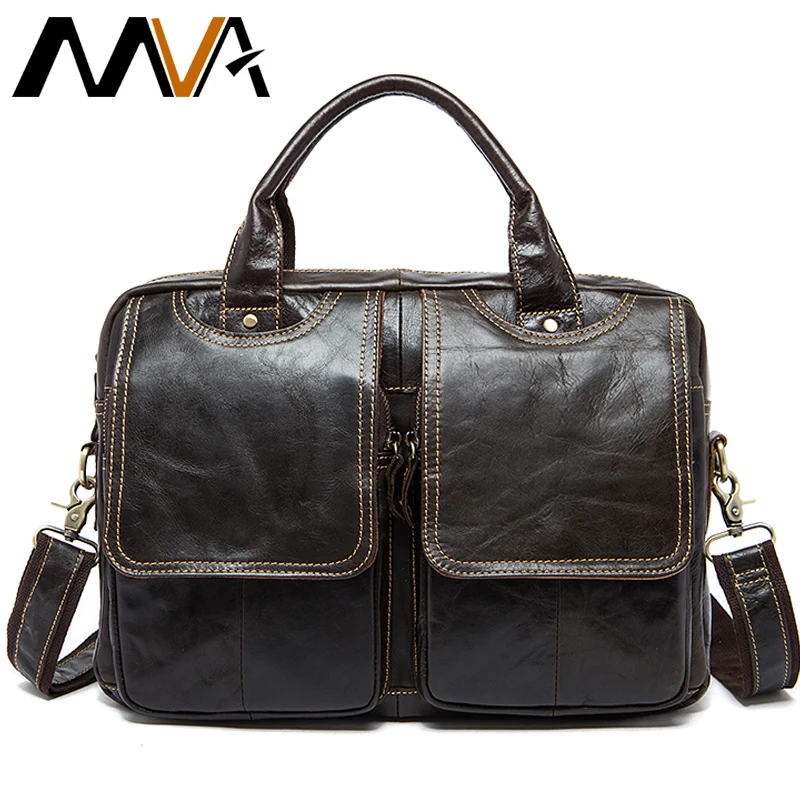 MVA мужская сумка/кожаный портфель для офиса/сумка для ноутбука, мужская сумка из натуральной кожи, деловой мужской портфель для документов, сумка 8002-1