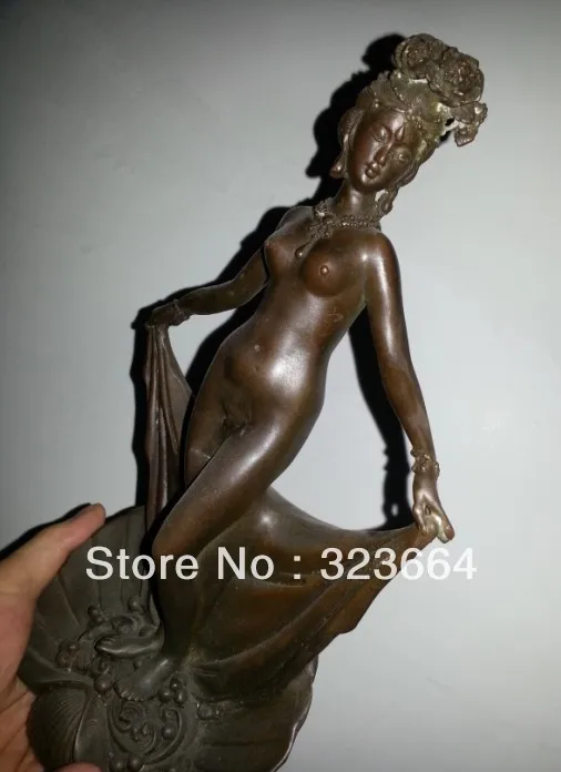Обнаженная молодая женщина девушка женский бронзовая статуя скульптура
