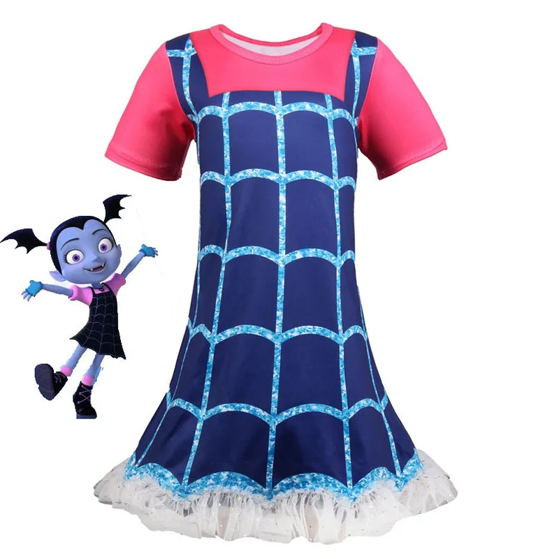 2019 Vampirinas платья для костюм девочки маскарада Vampirina маска крылья летучей мыши