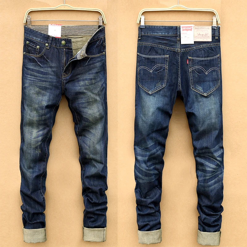 Tidal текущий мужской Тонкий прямые джинсы брюки мужские винтажные Ретро модные
