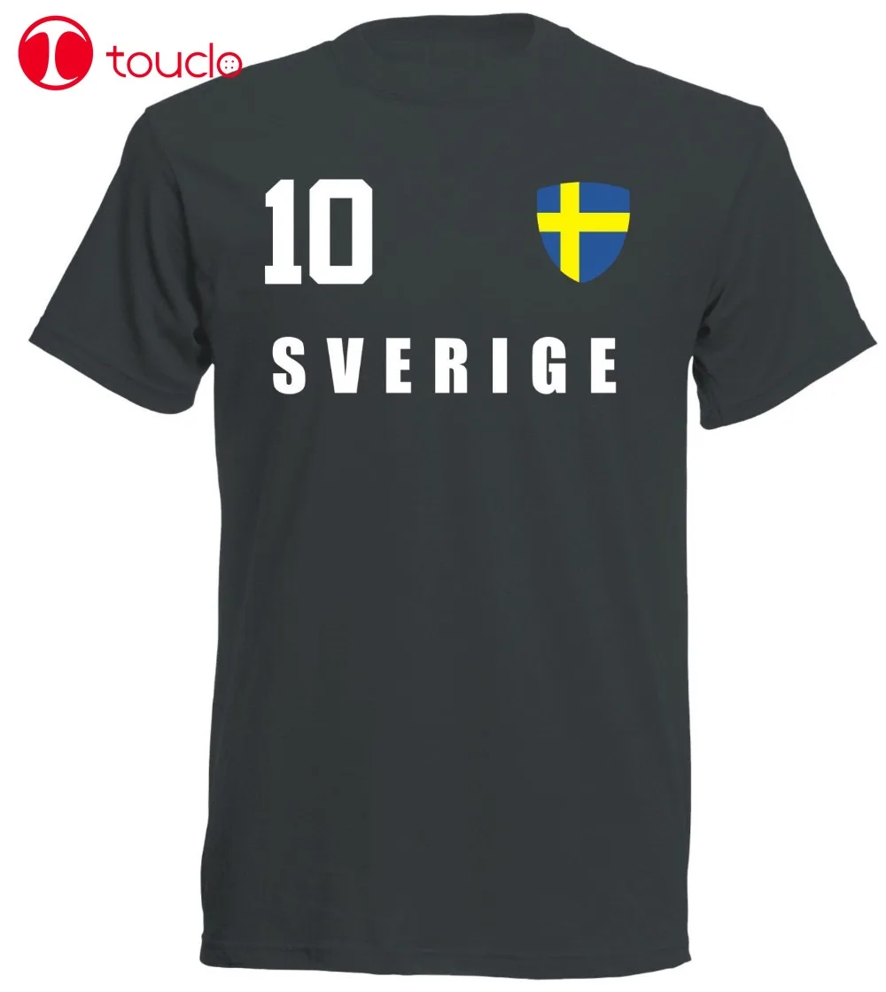 Двусторонняя летняя футболка Швеции 2019 черная для футбола Nr все 10 забавных