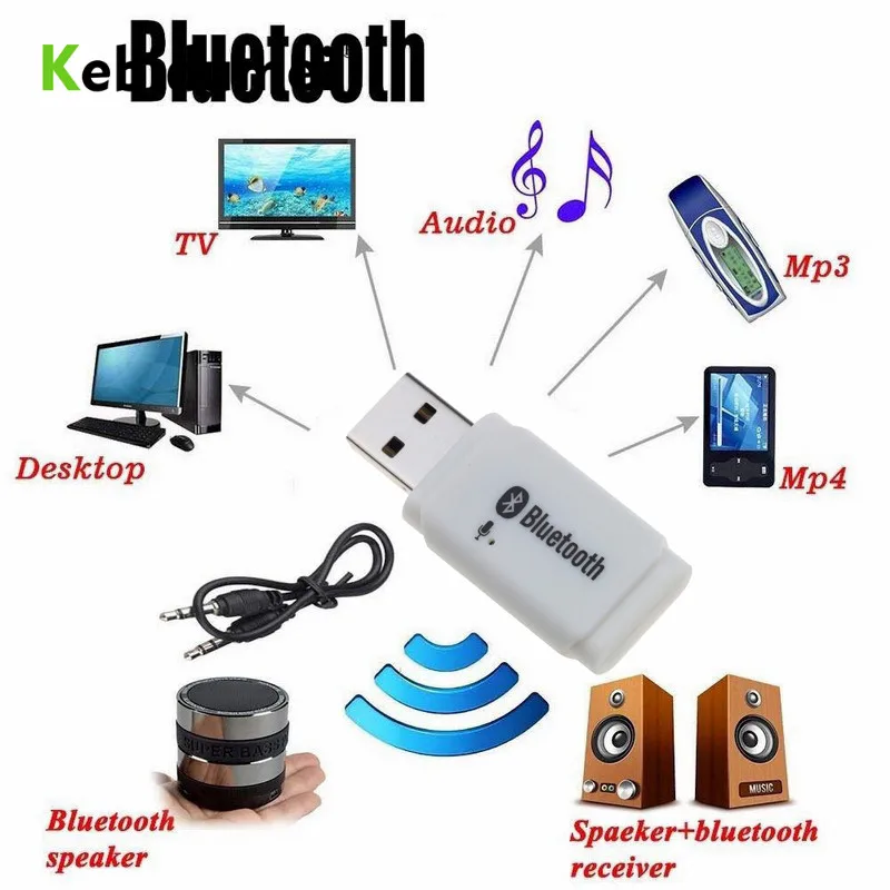 Kebidumei USB беспроводной Bluetooth 5 0 музыкальный аудио стерео адаптер для ТВ телефона ПК