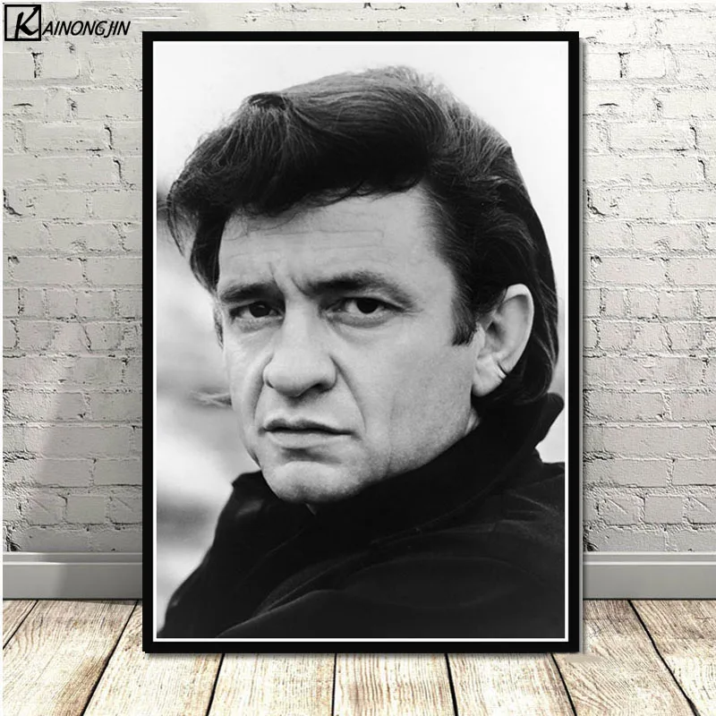 007 Johnny Cash плакат музыкальная рок-группа Star плакаты и принты холст настенная живопись книги по искусству изображение для гостиная домашний декор - Цвет: 007