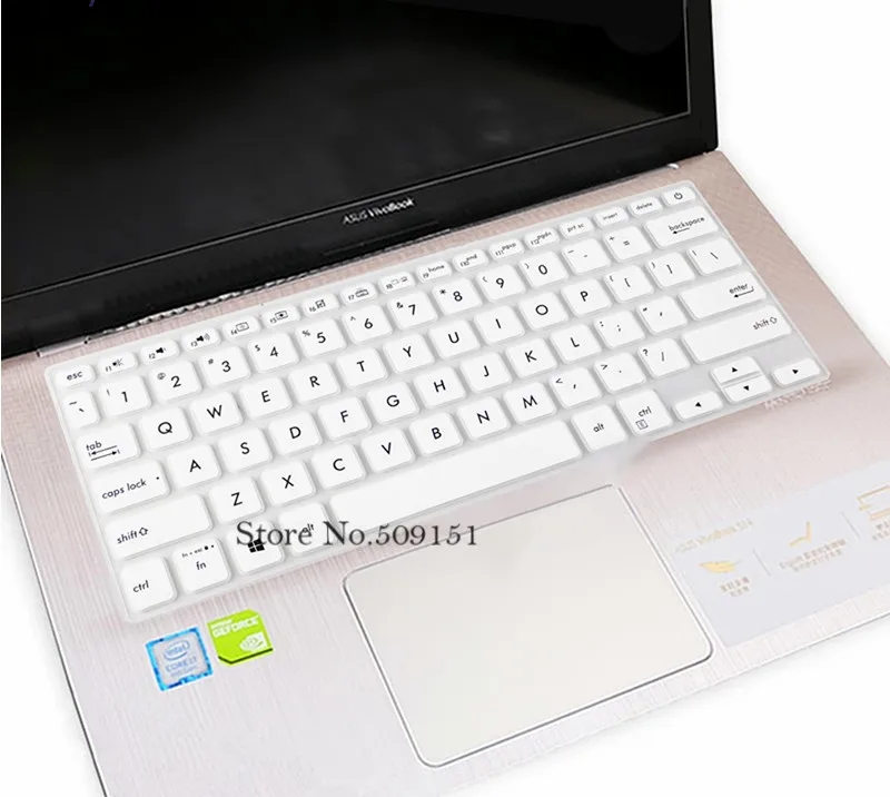 White Силиконовый чехол-клавиатура для ноутбука, защитная пленка для Asus S4300 S4300U S4300UN, новинка, ASUS Vivobook S2 14 - Цвет: White