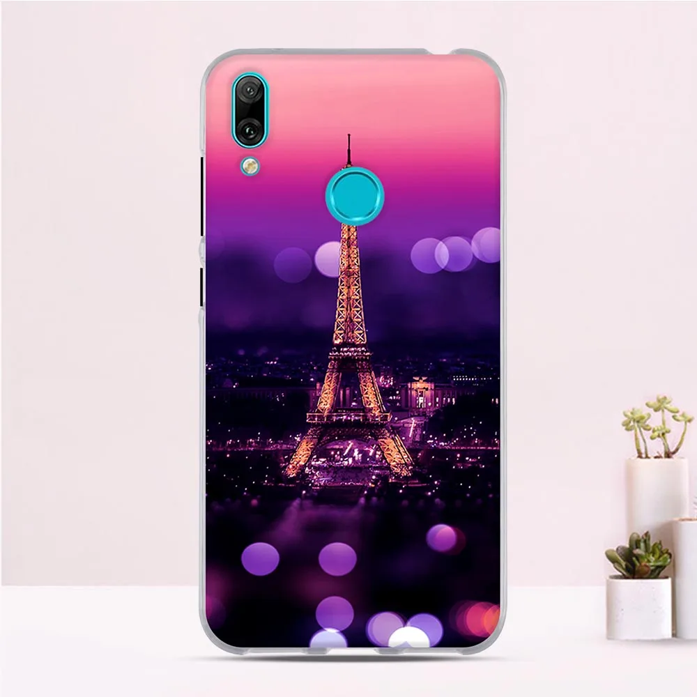 Чехол для телефона huawei Y7 2019 чехол силиконовый мягкий ТПУ бампер Funda Prime | Мобильные