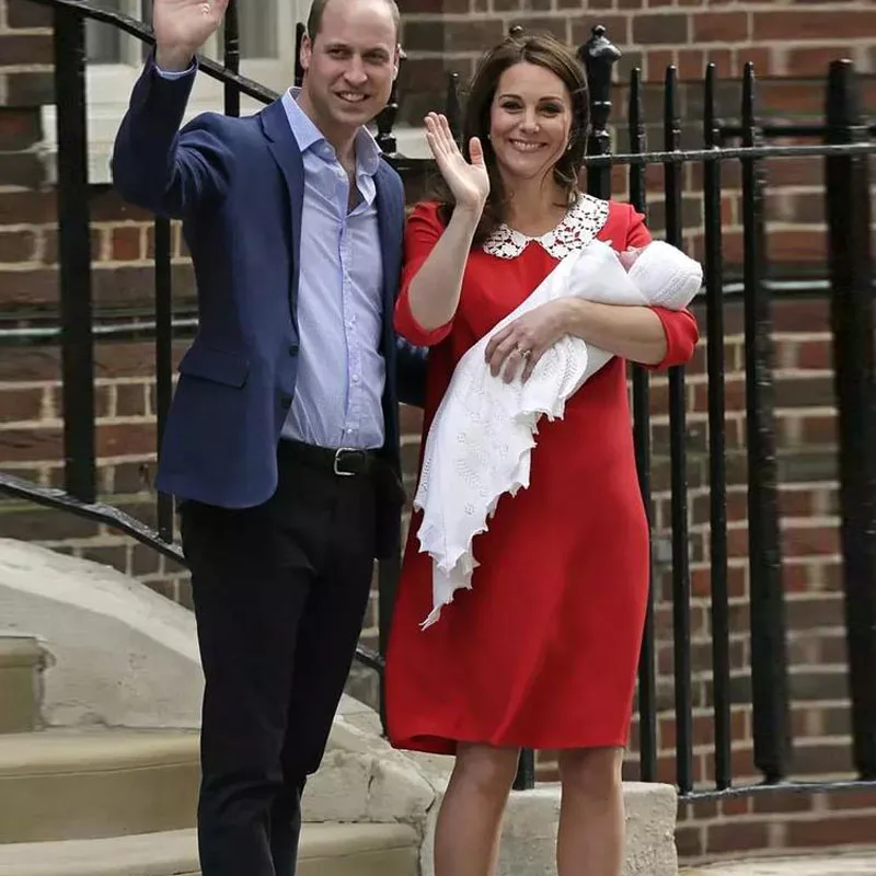 Новинка 2018 модное красное однотонное женское платье принцессы Кейт Мидлтон