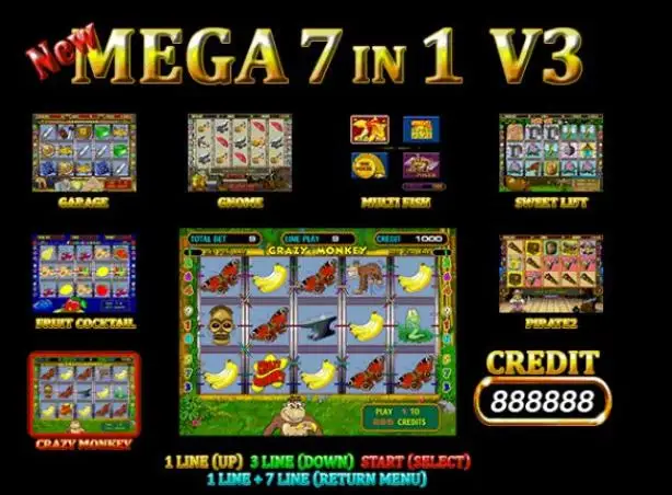 V3 Монетный слот-машина доска новая Мега 7 в 1(60-94%) PCB сумасшедшая обезьяна фруктовый коктейльный гараж Лаки хаунтер житель рок - Цвет: V3