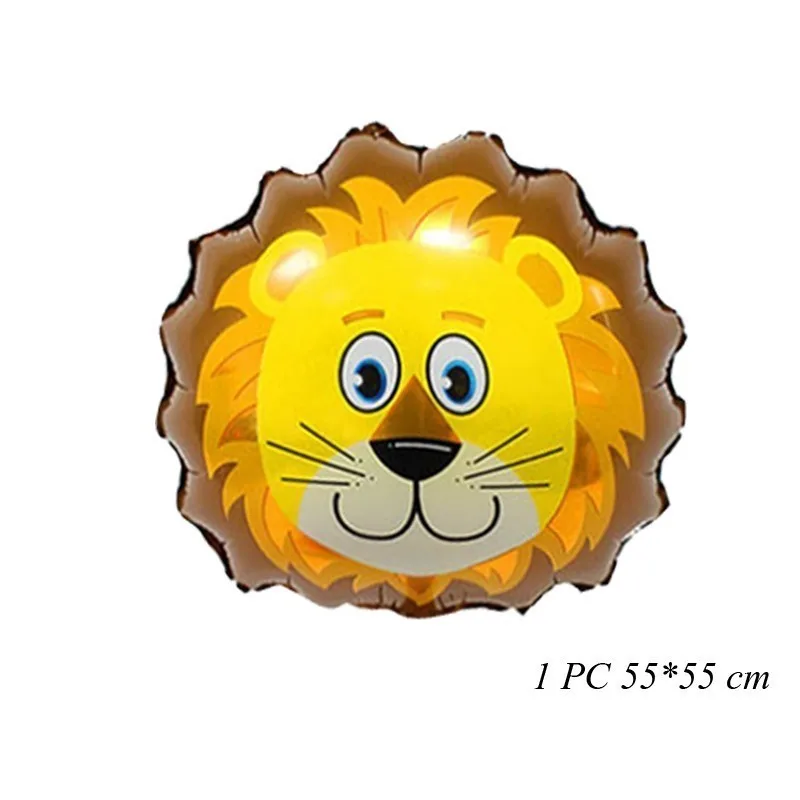 1pc Lion 1 Набор диких животных Тема джунгли вечерние милые воздушные цифры с днем рождения баннер для детского дня рождения для вечеринки в стиле сафари поставка - Цвет: 1pc Lion