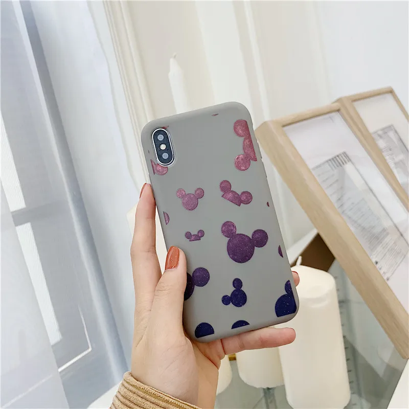 Luxury Cute Mouse Head Design Pattern Soft TPU Full Coverage Shell Cover for iphonex 7 8 6 6s Case iphone XS XR xsmax |