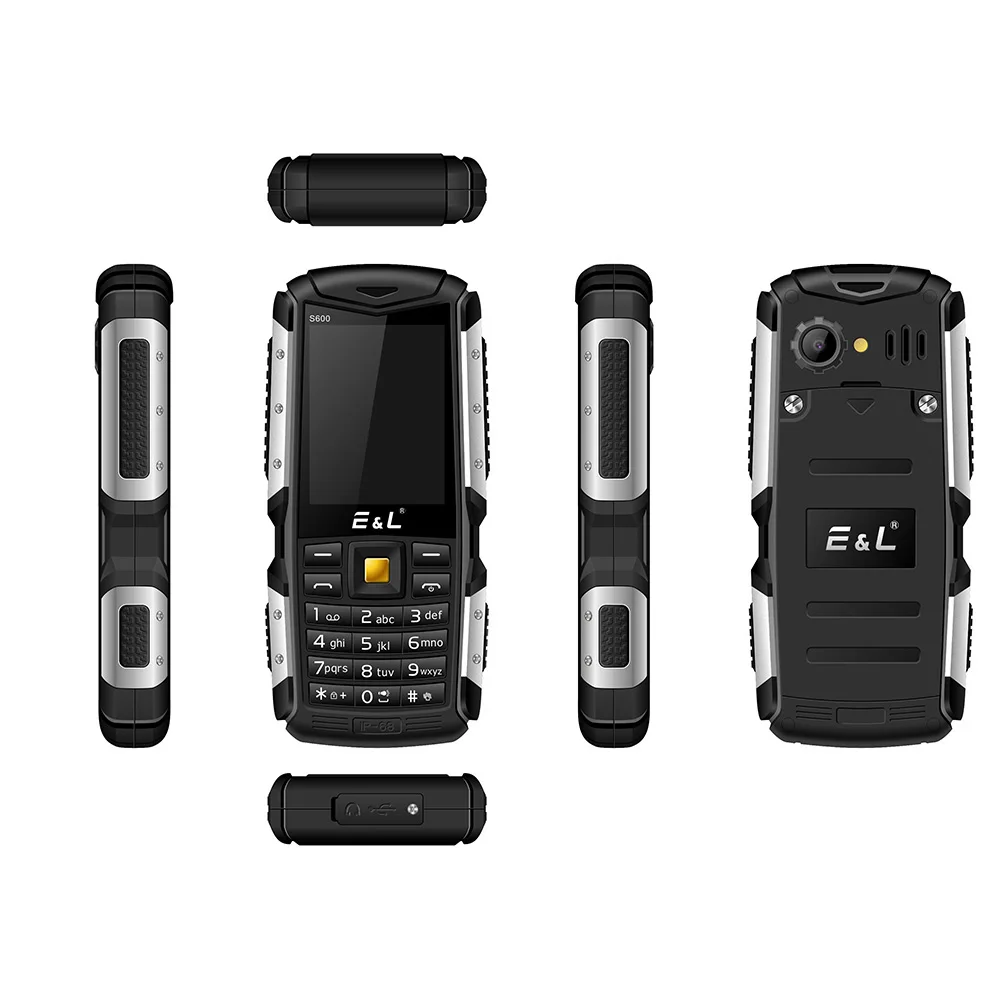 EL S600 Quad Band разблокированный телефон 2 4 дюймов 0.3MP Камера IP68 Водонепроницаемый
