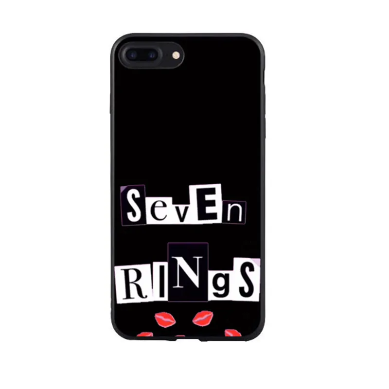 7 колец Thank U seguinte Ariana grande macio cores doces caso de telefone para Для iPhone 11 11PROMAX 6s 7 8 plus x XS XR XSMAX - Цвет: TPU