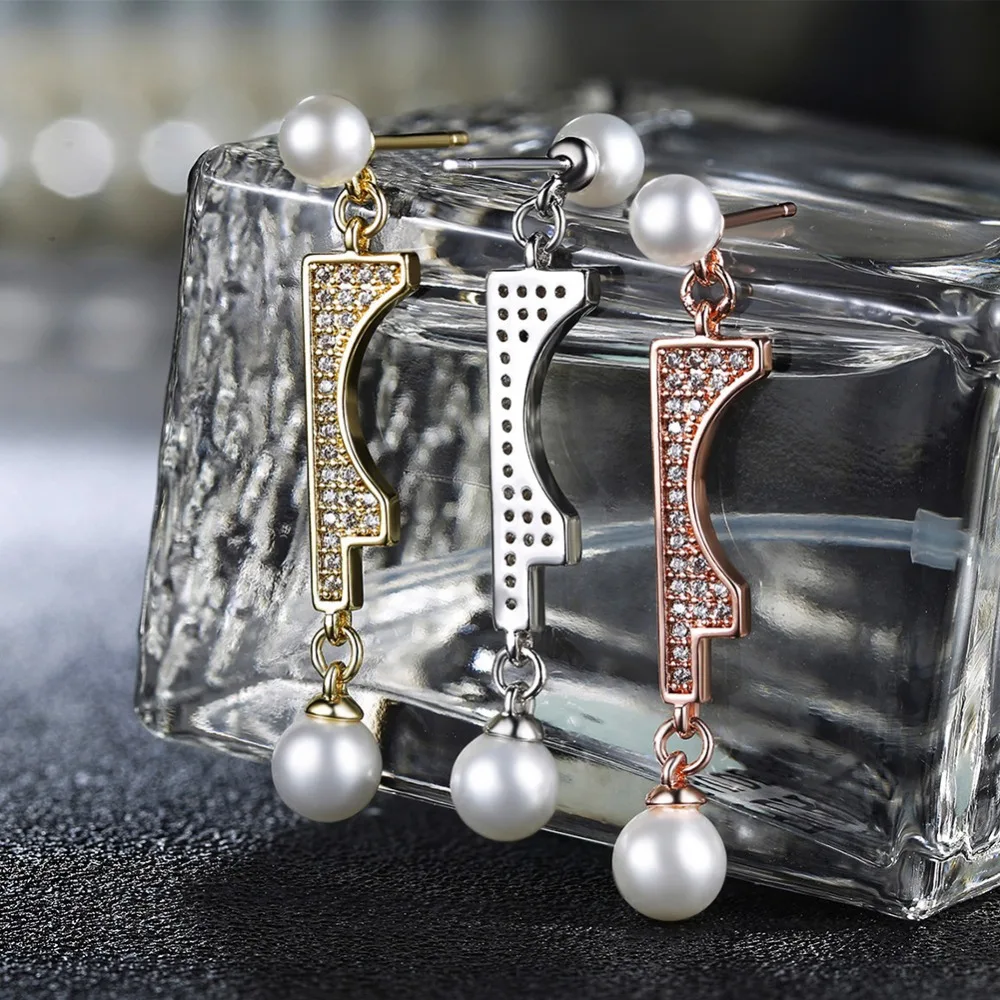 SAISEE бренд AAA циркон кристалл серьги для женщин Китай Great Wall коллекция элемент