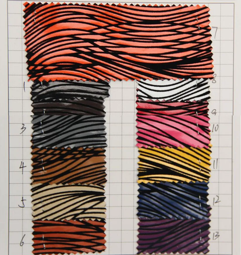 Бесплатная доставка качественная искусственная кожа с волнистым узором/ткань из