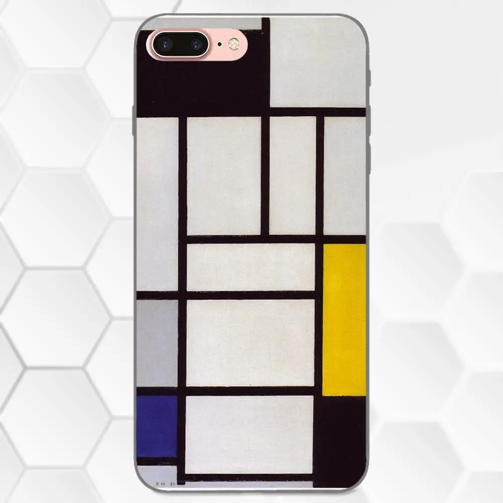 ТПУ для Samsung Galaxy A3 A5 A6 A6s A7 A8 A9 Star Plus 2016 2017 2018 абстрактное искусство Piet Mondrian|Бамперы| |