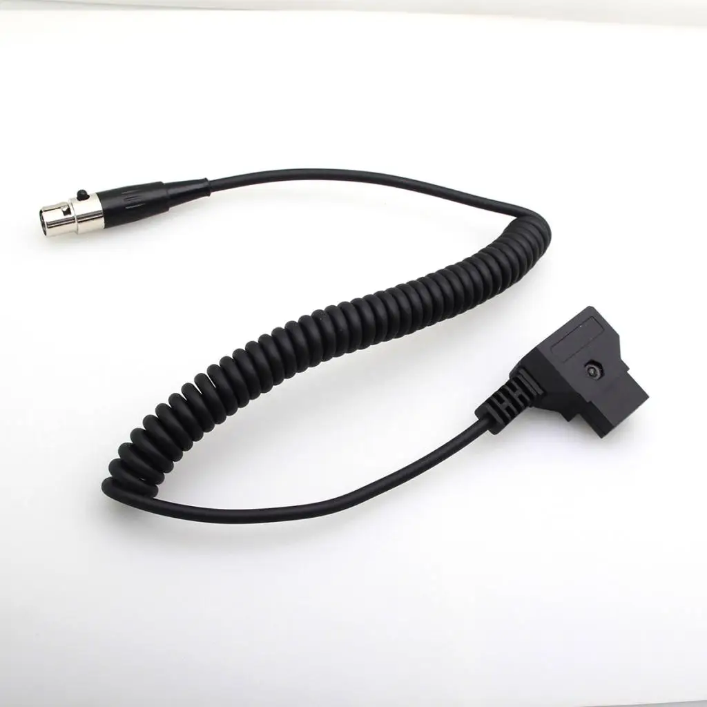 D-Tap Male to 4 Pin Mini XLR Женский адаптер питания спиральный кабель для камеры TVlogic монитор для sony F55 камера шнур питания