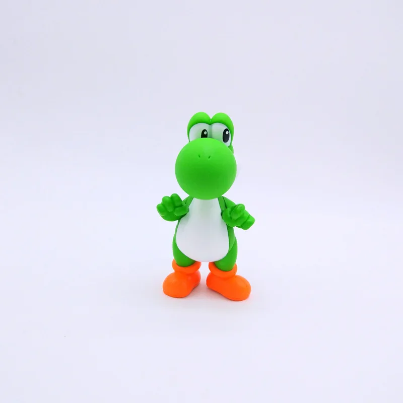 green yoshi 13 см Super Mario Bros Bowser Luigi Koopa Йоши Марио уарио производитель Odyssey Donkey Kong Toad ПВХ Фигурки Модели кукол игрушки - Цвет: green yoshi