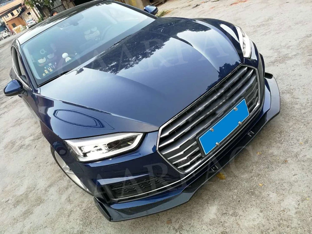Углеродное волокно передний спойлер сплиттер для Audi A5 S5 не для A3 стандартный автомобильный Стайлинг