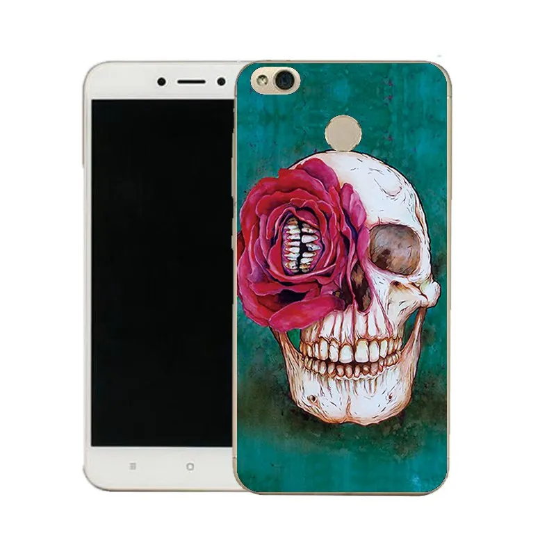 QMSWEI Phone Case For Mi 6 5 5s note3 Redmi note4x 4x 3s 4a 5a note5a TPU Soft Clear Skull Silicone Cover Free shipping |