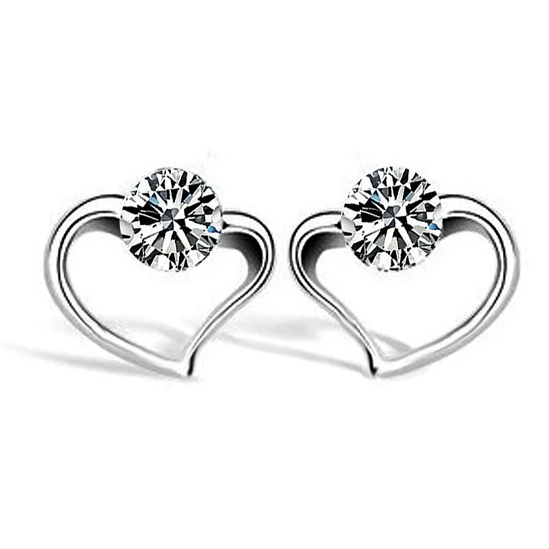 

Silver Plated Crystal Earrings Women's Wild Fashion Jewelry Retro Cute Super Flash 2020 New Jewelery New Product Launch