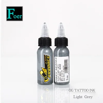 Light Grey OG набор для татуировки боди-арт набор чернил Dinamic 1 oz/30 ml бело-серый Пигмент Макияж Pigmento Maquiagem Tinta спрей Encre Tatouage Goochie - Цвет: Light Grey