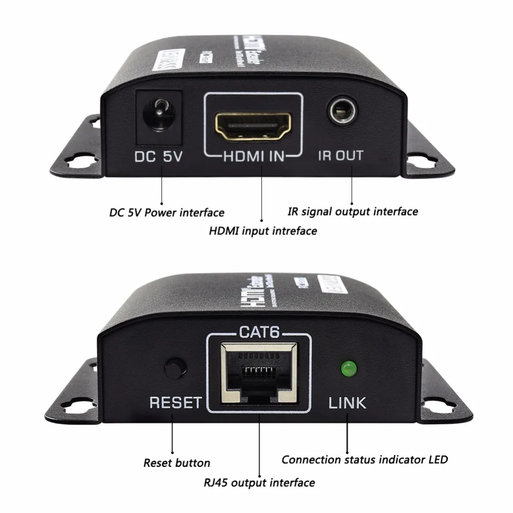 Новый HDMI 1080 P LKV372A ИК конвертер Сетевой удлинитель 60 м RJ45 передатчик TX/RX с более чем