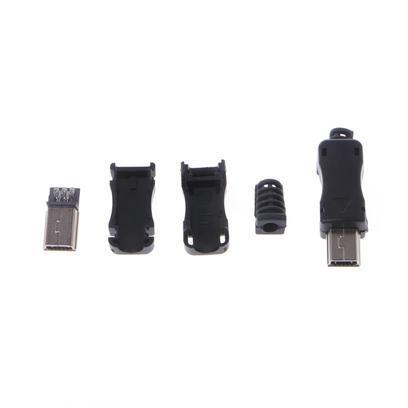 10 наборы для ухода за кожей DIY Mini USB 2 0 5 контактный разъем с Пластик крышка хвостом
