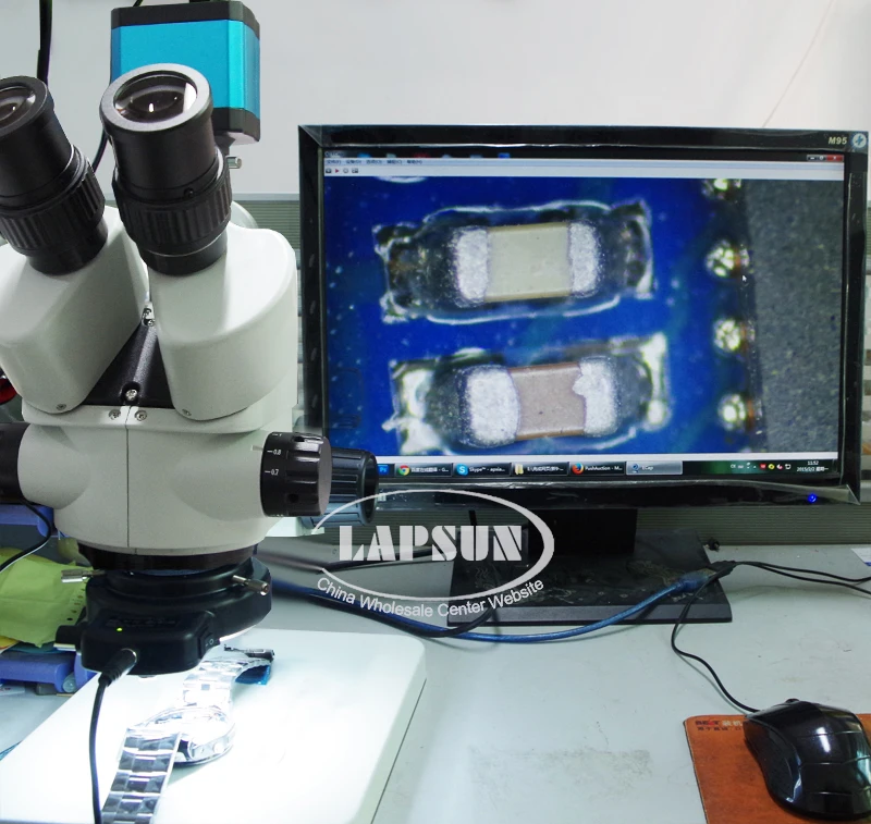 Тринокулярный оптический зум микроскоп Simul с фокусным расстоянием 3 5x 90X 14 МП USB HDMI