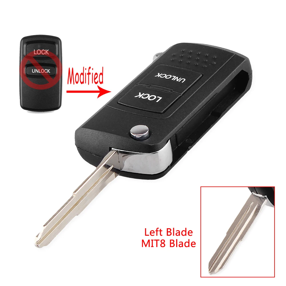 KEYYOU модифицированные складные детали 2 кнопки для Mitsubishi Lance заклинание Montero Sport Key