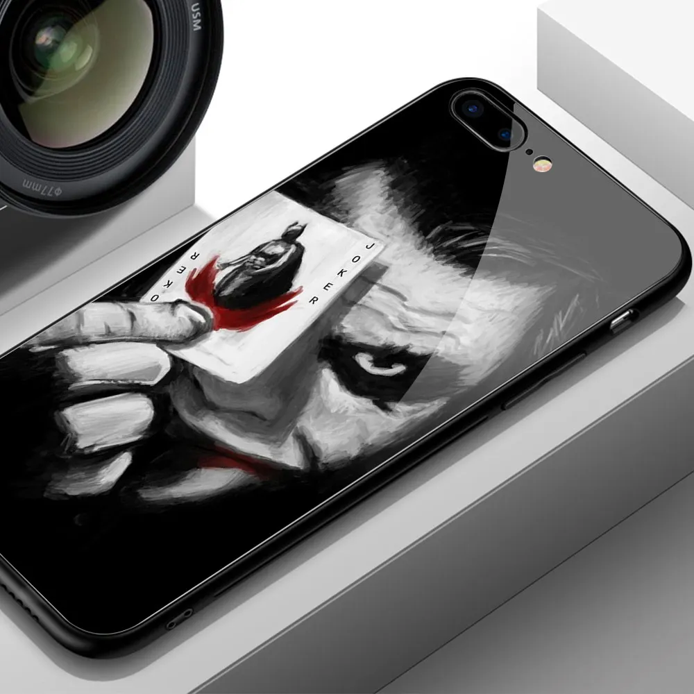 Finder Чехол для чехол iphone "," Джокер "закаленное Стекло жесткая накладка на заднюю панель для iphone 6, 6 S, 7, 8 plus X XR XS MAX 11 pro max - Цвет: 02559