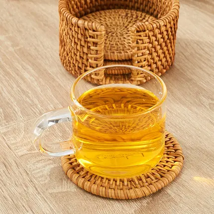 Ручная тканая подставка из ротанга, изоляционный коврик, чаша, коврик для чая, чайный горшок, церемония, коврик, подставка, подставка, хорошее качество, вьетнамский ротанговый коврик