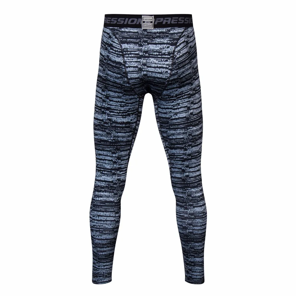 Брюки мужские компрессионные быстросохнущие облегающие штаны с 3D принтом для