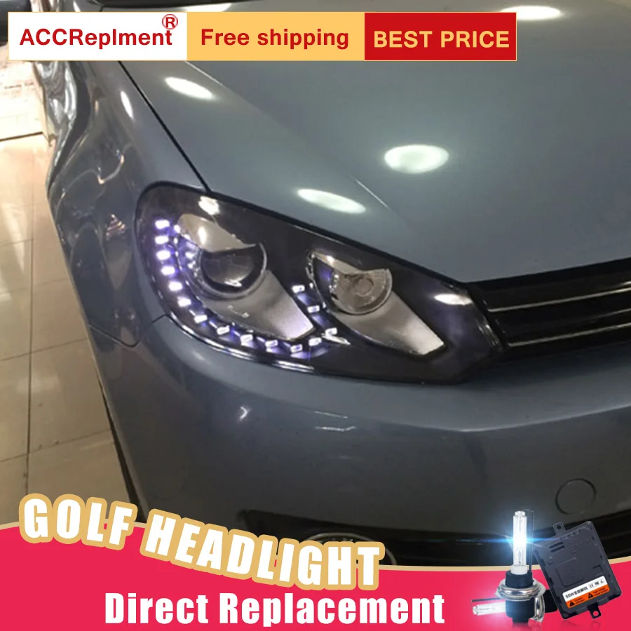 2 шт. светодиодный ные фары для VW Golf 6 2009 2013 Автомобильные ангельские глазки