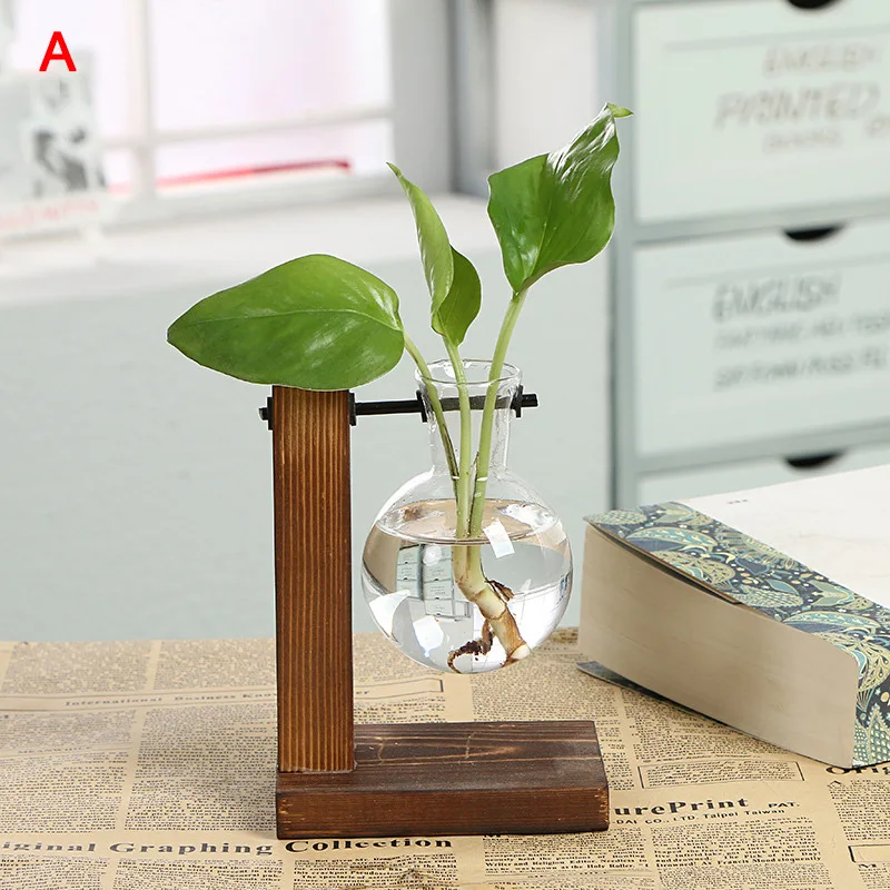 Гидропонная фотография Terrarium винтажный цветочный горшок прозрачная ваза