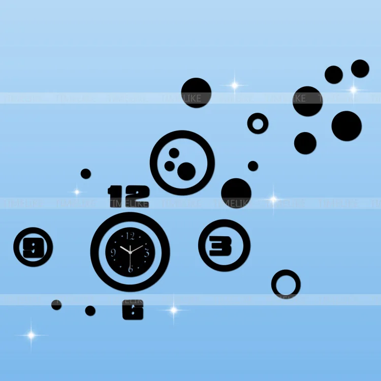 2018 наклейки на Обои DIY зеркальные настенные часы современный дизайн акриловые