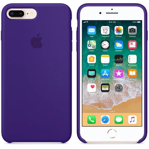 Silicone Soft Case for iPhone 8 Plus 7 5.5 inch Skin Protective Purple Cole |