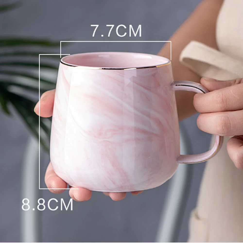 

Luxury Milk Coffee Mugs Marble Gold Inlay Mug Breakfast Mug Office Home Drinkware Tea Cup 400ml for Lover's Gifts Dropshipping