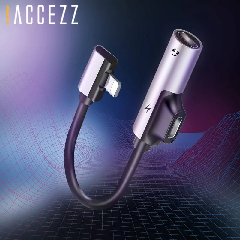 ! Аудио адаптер ACCEZZ для iphone зарядка Apple X 8 7 Plus XS MAX XR IOS 12 двойная подсветка сплиттер