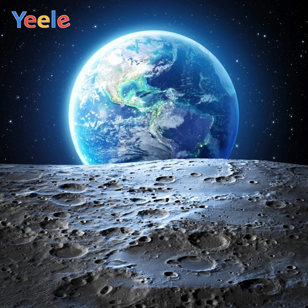 Yeele Universe Space Moon Surface Earth Scene Baby Photography Background Customized Photographic Backdrops For Photo Studio | Электроника