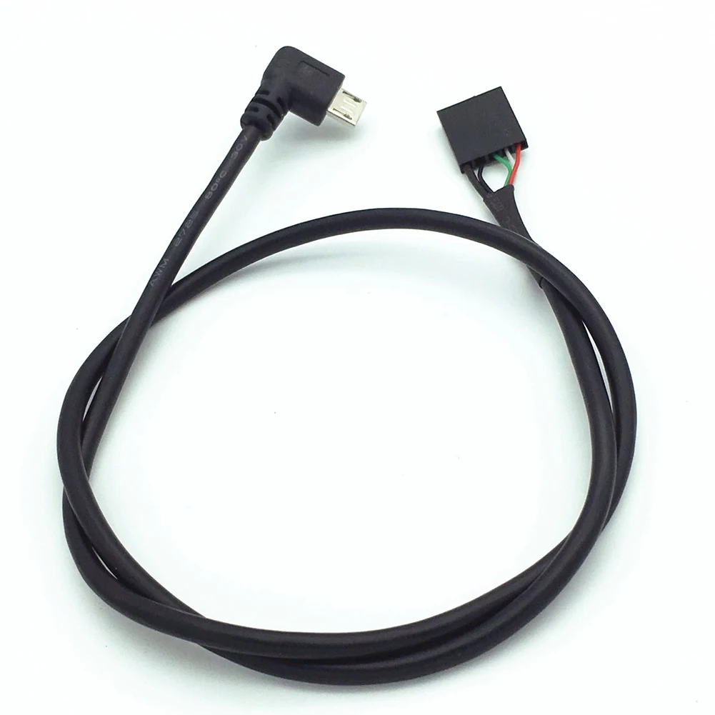 Кабель-адаптер Pc Micro USB Мужской материнская плата аксессуар соединительная линия 50 см PCB заголовок 90 правый угол до 5Pin женский прочный