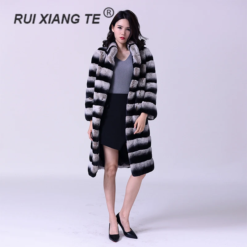 Женское длинное меховое пальто роскошное теплое зимнее из натуральной кожи|Шубы