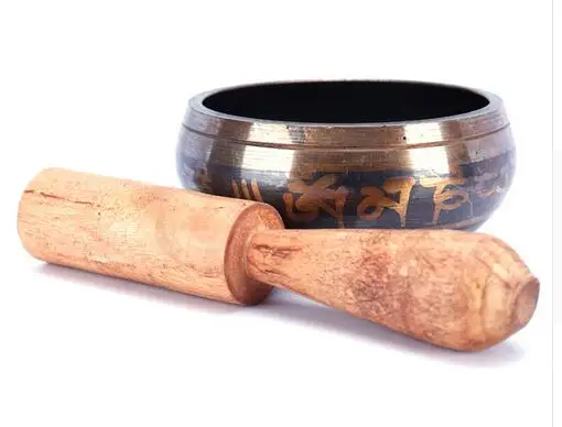 Тибетская поющая чаша буддийская медитация Йога гравировка вырезанная вручную