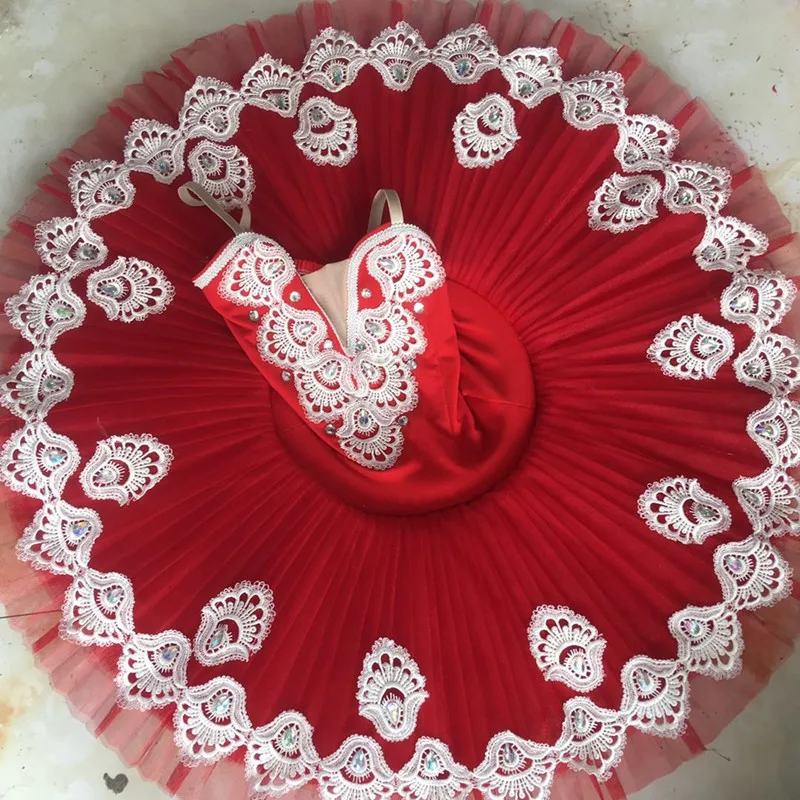 Красное профессиональное балетное платье-пачка для девочек платье взрослых