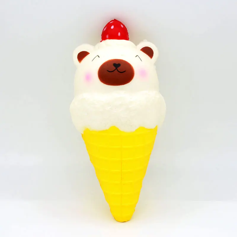 18cm Bear IceCream Мягкая медленно растущая игрушка мороженое хлеб булочка торт Милая Ароматизированная подвеска малыш забавная игрушка подарок оптом антистрессовые детские игрушки - Цвет: 18cm Bear IceCream
