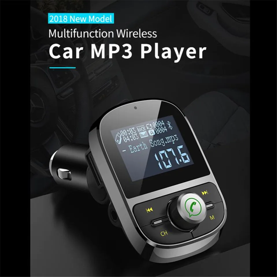 100% Новый Bluetooth Автомобильный fm передатчик Беспроводной 3.1A USB Зарядное устройство