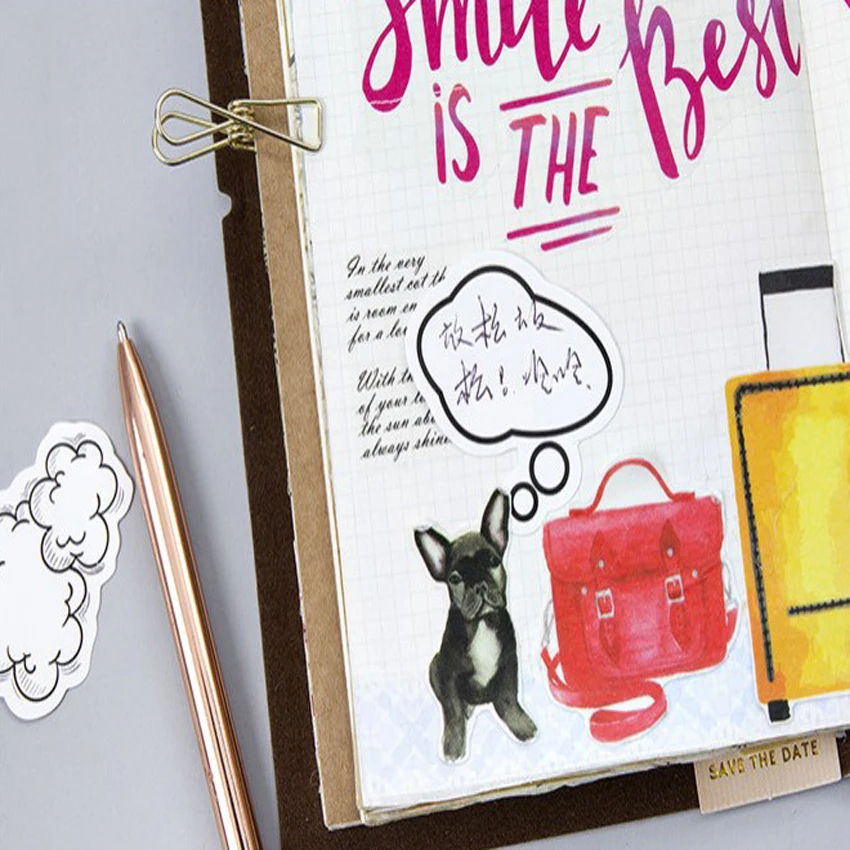 45 шт./упак. черно-белая пузырчатая коробка наклейка простая мини-бумажная