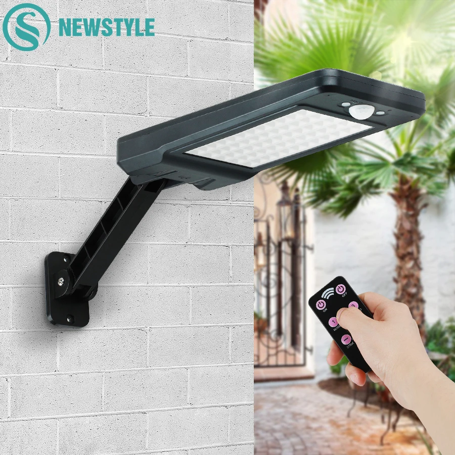 900LM 60 Светодиодный светильник на солнечной батарее с регулируемой яркостью и