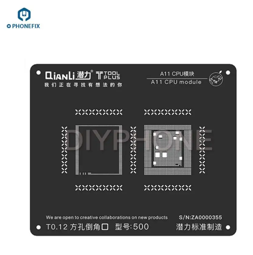 A11 Qianli черный 3D позиционирование черный трафарет универсальная связь BGA трафарет для iPhone A7 A8 A9 A10 A11 ремонт - Цвет: A11